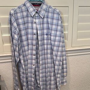 Wrangler George Strait  Men's Blue Plaid Shirt